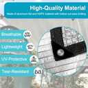 LOVE STORY 85% 10x10FT Aluminum Shade Cloth Reflective Sun Shade Cover Silver Tarp with Grommets for Car Garden Patio Kennel