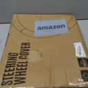 CAR PASS Line Rider Microfiber Leather Sporty Steering Wheel Cover Universal Fits for 95% Truck,SUV,Cars,14.5-15inch Anti-Slip Safety Comfortable Desgin (Black-Blue)