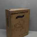 Booster Seat for Kitchen Chair, 3-in-1 Foldable Baby Booster Seat with Removable Dual Tray & 3-Point Harness, Portable Toddler Booster Chair for Dinning Table, Travel, Outdoor Camping, Gray