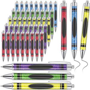 Jutom 50 Pcs Teacher Gifts Bulk Thank You The Best Teacher Pen Appreciation Set Pack Fun Cute Funny Cool Pens Inspirational Graduation Ink for Xmas School Office Small Party Favor(Stylish)