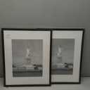 LUCKYLIFE 16x20 Frames, Picture Frames for Wall, Display Pictures 11x14 with Mat or 16x20 without Mat, Set of 2, Black