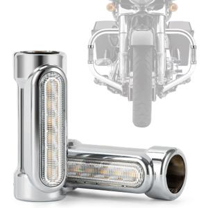 PSLER Switchback Driving Crash Bar Lights Motorcycle Highway Bar Lights for 1-1/4" Crash Bars Ultra Classic Limited Road King Street Road Glide Trike Dyna Sportster Touring Victory Bikes (Chrome Housing Clear Len) PSLER Switchback Driving Crash Bar Lights Motorcycle Highway Bar Lights for 1-1/4" Crash Bars Ultra Classic Limited Road King Street Road Glide Trike Dyna Sportster Touring Victory Bikes (Chrome Housing Clear Len)