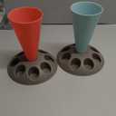 Piping Bag Stand, Pastry Bag Holder,Icing Bag Holder With 8 Slots Nozzles Holder, 2 Pcs Piping Bag Holder Stand For Filling, Baking Accessories.