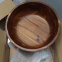 AIDEA Acacia Wood Salad Bowl Set with 2 Wooden Hands, Large Salad Bowl with Serving Utensils, Big Mixing Bowl for Fruits, Salad, Cereal, Corn flake,Pasta 11" Diameter x 4.5" Height