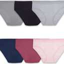 Fruit of the Loom Women's No Show Seamless Underwear, Amazing Stretch & No Panty Lines, Plus Size (Size 7, Bikini - 6 Pack)