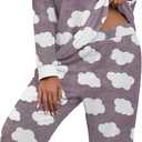 PrinStory Women's 2 Piece Pjs Matching Sets (L)