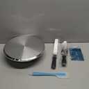 Kootek Aluminium Cake Turntable Set, Baking Tools with Revolving 12" Cake Stand for Decorating, 12.7" Offset Spatula, 3 Stainless Steel Frosting Icing Smoother, Cake Serve Cake Decorating Kit Supplies (Silver)