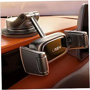 LISEN Suction Phone Mount for Car, [95% Cases Friendly] Car Phone Holder Mount Vacuum Dashboard Phone Holder, Car Cell Phone Holder for iPhone 17 16 15 Pro Max Air Galaxy S26 S25 Cases, Gifts for Mom