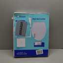 Hibbent Premium Elongated Toilet Seat with Cover Quiet Close, One-Click to Quick Release, Easy Installation Non-Slip Seat Bumpers, Slow Close Toilet Seat and Cover, Easy Cleaning-White Color