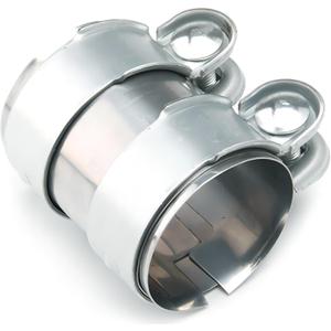 2.75 Inch Exhaust Butt Joint Band Clamp Stainless Steel 2.75" Universal Band Seal Clamp Sleeve Coupler for Pipe Connection