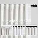 Nanspring Cream 100% Blackout Linen Curtains 84 Inch Length 1 Panels Set for Bedroom Back Tab Modern Farmhouse Decor Black Out Curtain for Living Room Office Thermal Insulated Neutral Drapes 70x84