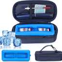 Insulin Vial Cooler Travel Case Diabetic Travel Case TSA Approved, Medicine Cooler for Travel Tsa Approved, Portable Mini CoolerCase with Protective Ice Brick  (G3_navy Blue)