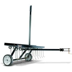 Agri-Fab 45-0295 48in Tow Behind Lawn Dethatcher,24 Durable Spring Steel Tines Lawn dethatcher, Designed to pull behind Lawn and Garden Tractors, Black