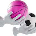 Wall Mount Basketball Holder,2PCS Handshape Ball Holder Football Wall Mount Hand Hanger for Basketball Football Soccer Baseball Shoes Gaming Headphone Room Decor Art Gifts for Boys Men Player- White