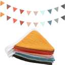 Oudain 15.5 ft Pennant Banner Flags, 2 Pcs Nursery Garland Triangle Bunting Flag Baby Banner for Nursery Decor Baby Birthday Boho Wedding Shower Party Event, Each 7.75 ft(Mixed Color)