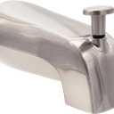 Westbrass E531D-1F-07 5-1/4" Reach Wall Mount Tub Spout with Front Diverter, Satin Nickel