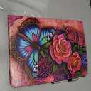 Case for iPad Pro 13 inch (M5/M4) 2025/2024, Premium Leather Folio Stand Protectors Cover with Auto Wake/Sleep, Pencil Holder, Hand Strap and Card Slots - Colorful Butterfly