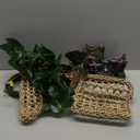 Tank Accessories for Bearded Dragon Include Resin Classical Castle Reptile Hammocks Climb Habitat Hanging Jungle Vines Flexible Leaves Climbing Decor for Chameleon Lizard Gecko Spider(6 PCS)