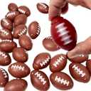 GIFTEXPRESS 25PC Football Fidget Spinner Toys, Brown Mini Football Party Favors for Kids, Game Day Party Supplies, Tailgate Event, Sport Theme Goodie Bag Stuffers, Classroom Prizes, Birthday Gifts