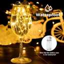 btfarm 10 Pack Fairy Lights Battery Operated with Timer, 10FT 30LED Twinkle Lights Waterproof, Copper Wire Christmas String Lights Battery Powered for Indoor Outdoor Wedding Party Holiday Decorations (Warm White)