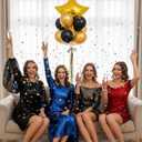 Metallic Foil Confetti 0.59 Inch Round Dots Table Confetti Multicolor Rainbow Glitter Paper for Fill Balloon Birthday Graduation Wedding Party Decorations, 100g/3.5 Oz