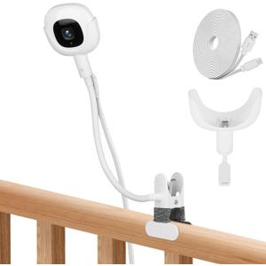 Baby Monitor Clip Charger Mount for Nanit Pro Baby Monitor with Type-C Charging Port Connector Mount and 10FT Power Cable,Travel Monitor Accessory Without Tool or Wall Damage(Camera not Included)