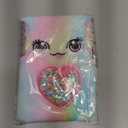 Axolotl Diary for Girls with lock and keys, Kids Journal School Travel Notebook Gift Set for Writing and Drawing,Multicolored Pen, Stickers, Birthday Gift for Girls ages 6-8