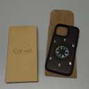 Carveit Magnetic Case for iPhone 16 Pro Max Case, Wood Artisan Engraved & Handmade Shell Inlaid, TPU Shockproof Cover, Compatible with MagSafe Wireless Chargers (Viking) Blackwood