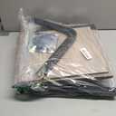 Nightstand with Charging Station and LED Lights, Side Table with 2 Fabric Drawers, Bedroom Nightstand, 3 Tier Storage Coffee Table, Living Room (1, Grey)