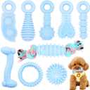 Puppy Toys, 9 Pack Dog Chew Toys for Puppy, Cute Blue Small Dog Toys, Teething Toys for Puppies, Soft Durable Interactive Chew Toy for Small Dogs