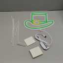 Tuanse Lighted St. Patrick's Day Tree Topper Decorations 11 Inch LED Irish Neon Sign Decorations Green Decor with Battery Operated or USB Powered for Party St. Patrick's Day Holiday(Top Hat)