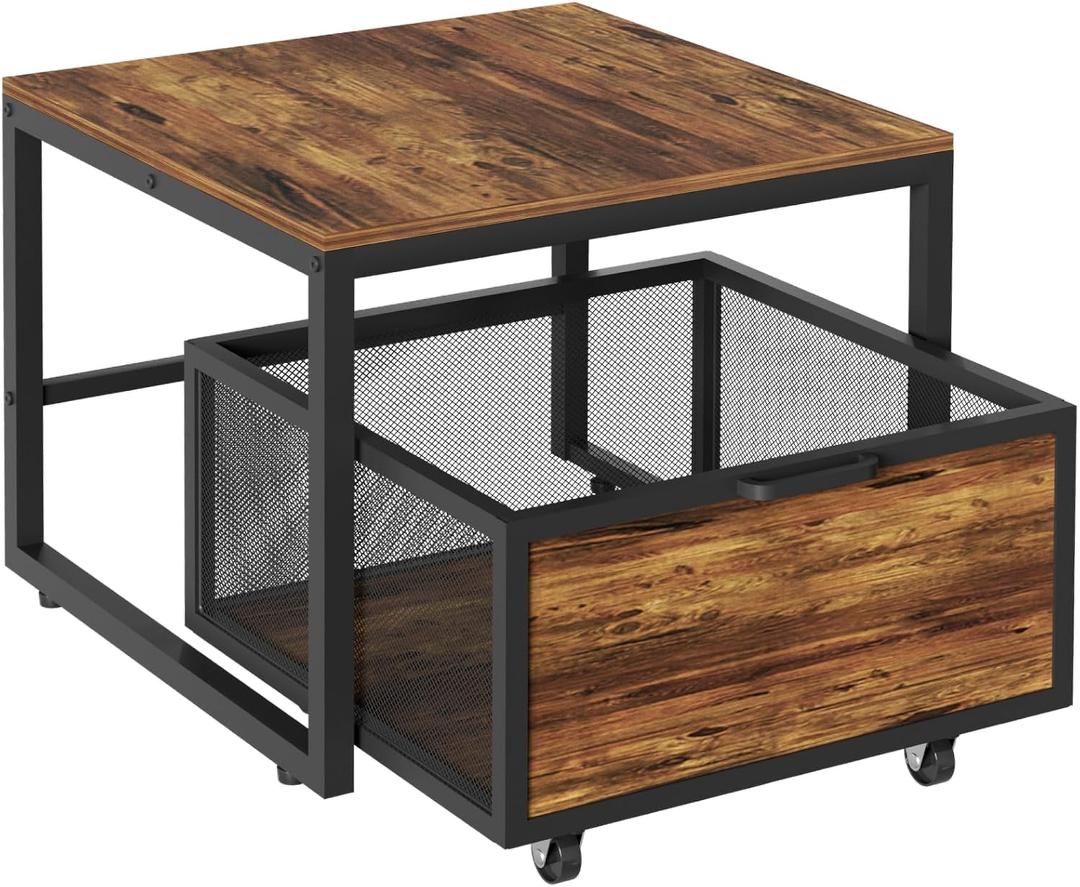 Mini Fridge Stand with Storage, Heavy Duty Refrigerator Stand with Mobile Drawer Basket for Dorm, Home, Kitchen, Office, Stand for Drinks Refrigerator, Wine Cooler, Water Dispenser
