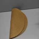 Floroom 15 Inch Round Braided Placemats Set of 6, Washable Heat Resistant Cotton Polyester Circle Place Mats for Kitchen Dining Table - Brown