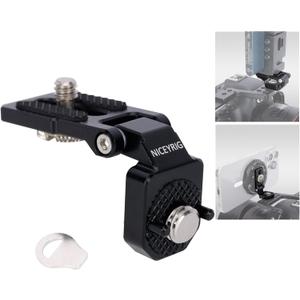 NICEYRIG Right-Angle Bracket Mini L-Shape Mounting Plate for ARRI Thread, 180 Degree Adjustment Video Accessory Expansion Mount for Camera Cheese Plate, T5 T7 SSD Holder, Field Monitor - 603