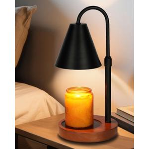 Candle Warmer Lamp with Timer Dimmable, Christmas Birthday Gifts for Women Mom, Vintage Candle Lamp, Black Candle Warmer for Jar Scented Candles, Home Decor, Wax Melt Warmer with 2 Bulbs