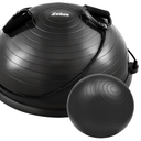 ZELUS Half Balance Ball Trainer, 23 inch Half Exercise Ball with Nonslip Base, 330lbs Cap Half Yoga Ball with Resistance Bands & Foot Pump, Extra Ball Included, Strength Fitness Ball for Home Gym