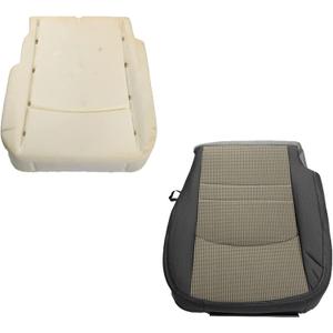 munirater Driver Side Bottom Cloth Seat Cover and Foam Cushion Replacement for 2009-2012 R-a-m 1500 2500 3500 4500 5500 SLT Gray