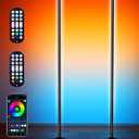 Smart RGB Corner Floor Lamp, APP & Voice Control, 16 Million Color Changing LED Light with Remote, Dimmable Ambient Lighting for Bedroom, Living Room, Game Room