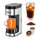 CHULUX SoloBrew Single Serve Coffee Maker, for K Cup and Ground, 3 Brew Sizes with Strong Button & Over Ice Feature, 14oz Removable Reservoir, for Home, Travel, RV, Office and Dorm