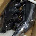 Headlight Assembly for 2010-2013 Kia Forte/Koup LX EX SX, Passenger & Driver Side Halogen Headlamp with Clear Lens Black Housing Amber Reflector, 1 Pair