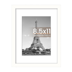 upsimples 8x10 Picture Frame Set of 4, Display Pictures 5x7 with Mat or 8 x 10 Without, Wall Gallery Photo Frames, White