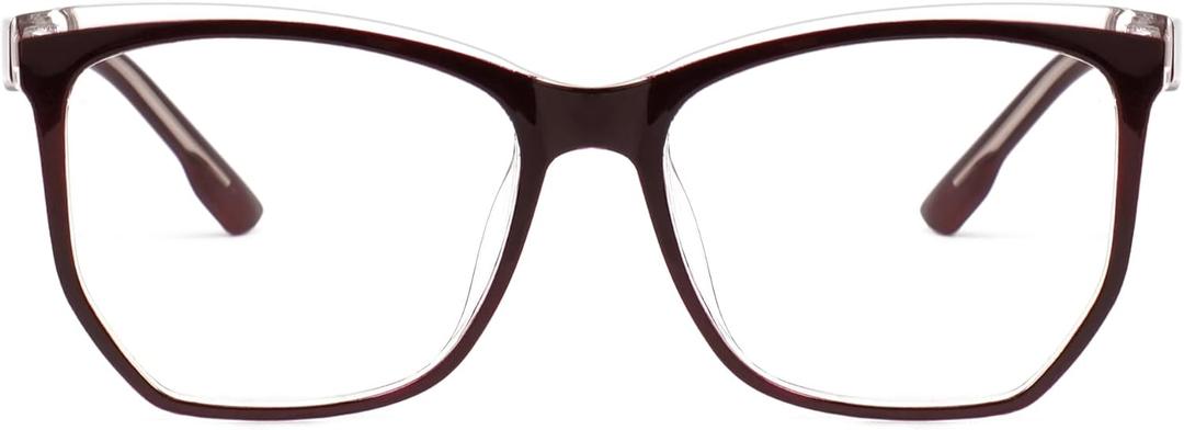 Zeelool Classic Geometric Blue Light Blocking Glasses Computer Gaming Eyewear for Women Men JGP791781 (Brown)