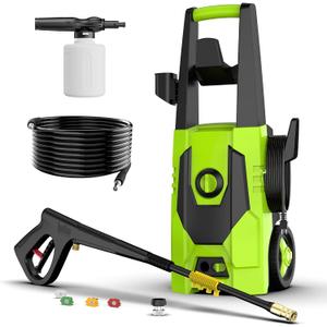 AgiiMan Electric Pressure Washer - 4000PSI Max 2.6GPM Power Washer with 35FT Power Cord, 20FT Hose Green