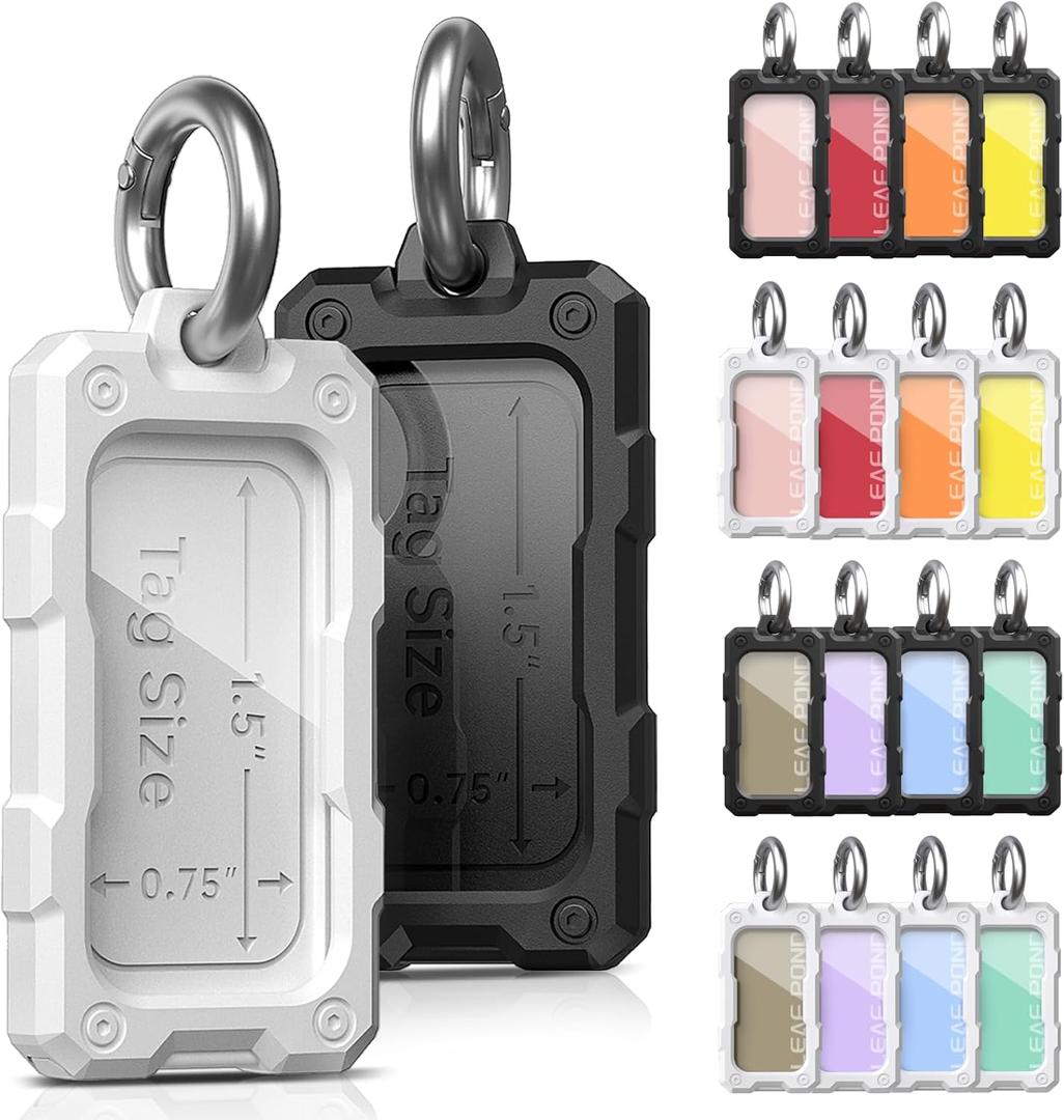 16 Pcs Solid Plastic Key Tags with O Rings, Custom Bulk Keychain Blank Identifier. ID Name Label in Acrylic Cover. Small Cruise Luggage Marker. Gym Bag Accessories. Birthday Party Favor Gift
