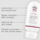 EltaMD UV Pure Face and Body Sunscreen, SPF 47 Mineral Sunscreen for Kids and Adults, Water Resistant Up to 80 Minutes, Oil Free Zinc Oxide Formula