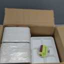 ECOLipak 100% Compostable 5 Compartment Plates, 125 Pack Disposable Paper Plates, Heavy-Duty Biodegradable Sugarcane Plates, Eco-Friendly School Lunch Trays