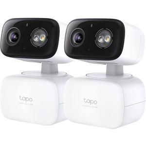 Tapo 2K 3MP Pan/ Tilt Indoor/ Outdoor Security Camera - Free Person/ Baby Cry Detect & Track, 360° View, Color Night Vision, SD/ Cloud Storage, Works w/ Alexa & Google Assistant, HybridCam 360 (2-Pack)