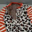 ACCPUR Leopard Striped Cardigans for Women Cheetah Open Front Sweater Knit Button Down Fall Clothes Long Sleeve Outwear Coats Size M