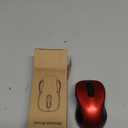 WisFox 2.4G Wireless Mouse for Laptop, Ergonomic Computer Mouse with USB Receiver and Type-C Adapter, 6 Button Cordless Mouse Wireless Mice for Windows Mac PC Notebook (Red)