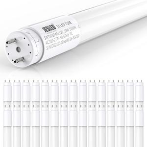 JESLED 30 Pack 4FT T8 LED Bulbs,18W 2400LM 5000K Led Tube Light,Hybrid Type A+B T10 T12 Fluorescent Bulbs Replacement,Single or Double End Powered,Plug and Play or Ballast Bypass,ETL